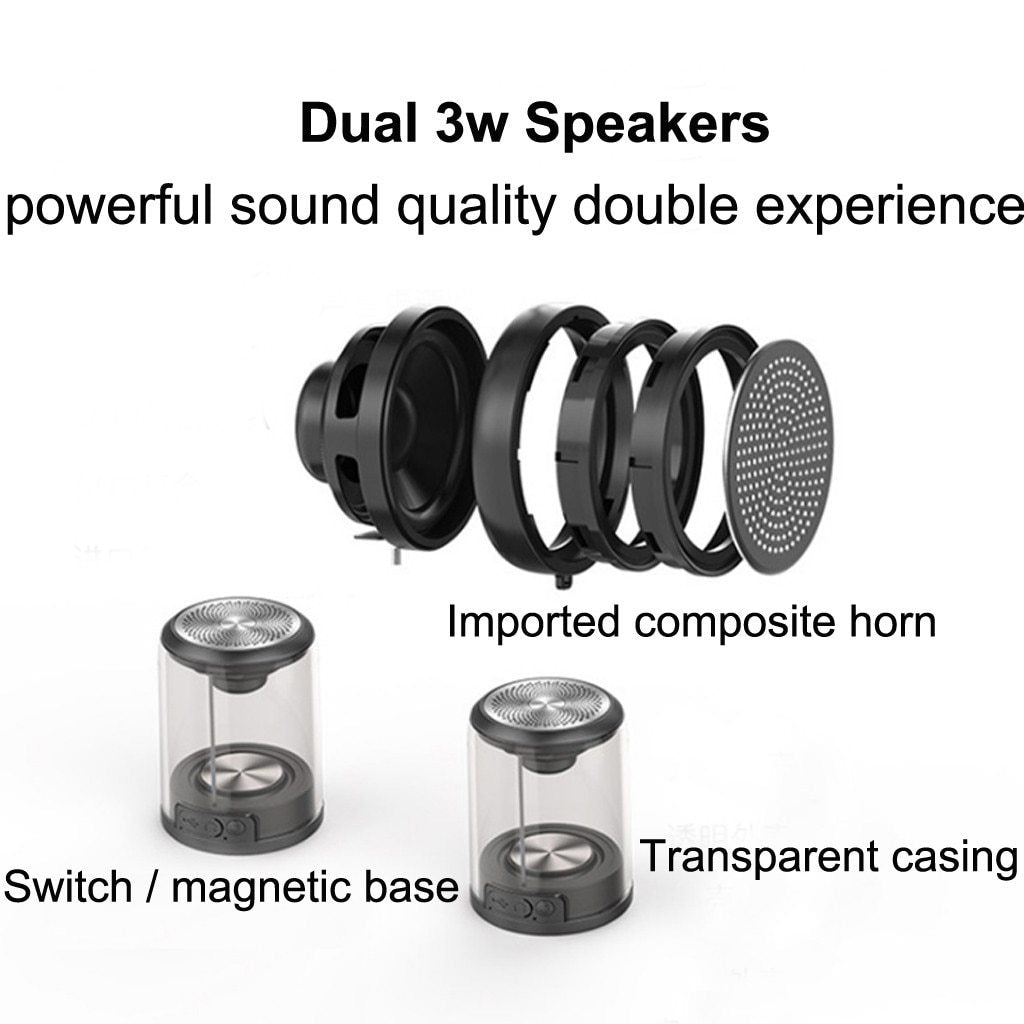 Bluetooth speaker magnetic transparent speaker Bluetooth speaker magnetic transparent speaker